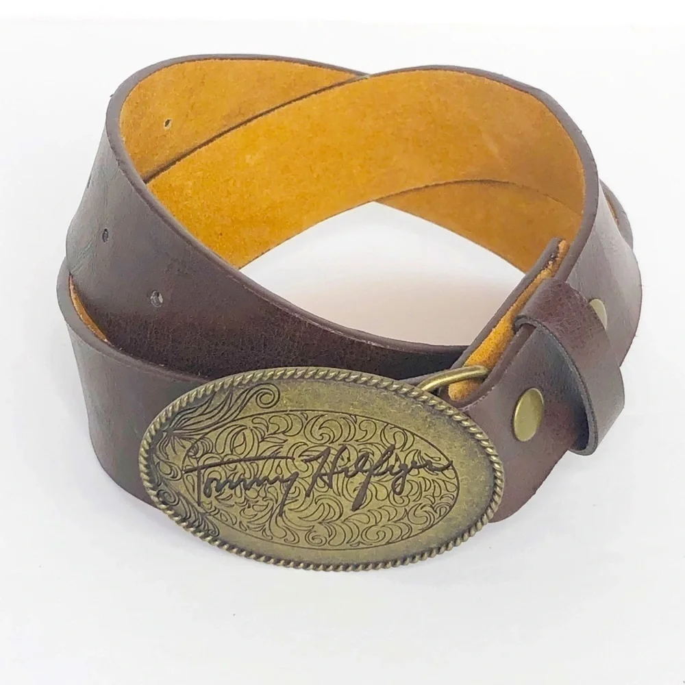 TOMMY Hilfiger brown leather belt